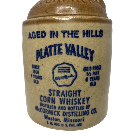 Vintage ORIGINAL MCCORMICK PLATTE VALLEY CORN WHISKEY Liquor JUG 5” 219-1979 - Picture 3 of 7